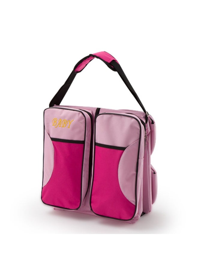 Portable Baby Diaper Bag & Foldable Travel Bassinet Bed with Storage Pockets - Image 1